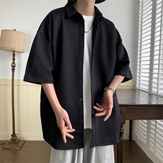 短袖衬衫男夏季新款港风宽松提花衬衣CS013-P38，男装衬衫，星座214-3
