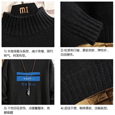M18033-P45加绒款-P65半高领毛衣男士大码针织衫男毛线衣男砖墙，男装针织衫/毛衣，电商A040A