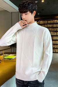 Tim-MY711半高领毛衣男厚款新款冬季内穿打底保暖衣韩版潮流图片