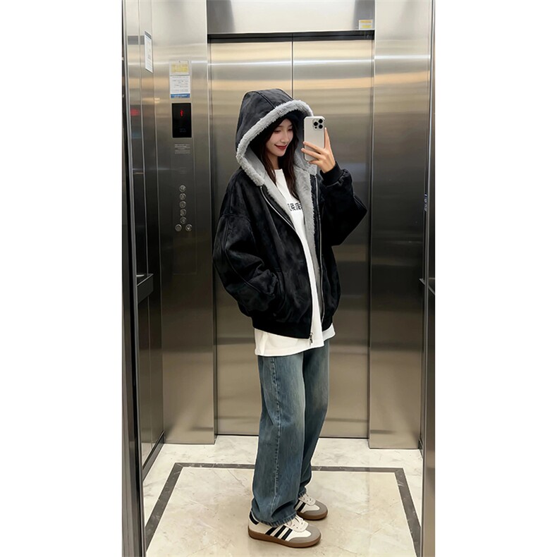 现货高品质美式高街冬季重磅座山雕大毛毛领pu皮棉衣男女加厚外套,男装皮衣,电商A486-1