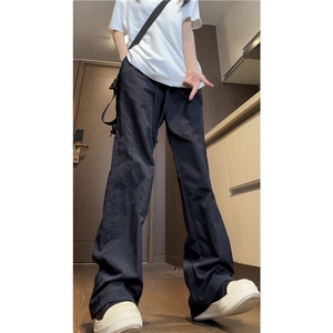 抖音品质夏季新款冰丝潮流设计宽松休闲裤B315-K24174-特p30控58图片