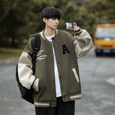 A757-P53美式潮牌宽松休闲棒球服秋季潮流麂皮绒飞行员夹克男，男装夹克，星座512-6