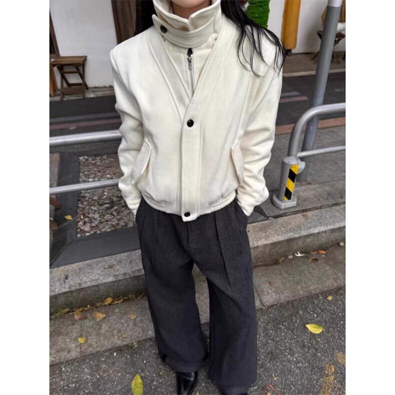 26春老钱风cleanfit净版正肩假两件外套W1980/特P100,女装短外套,电商B350