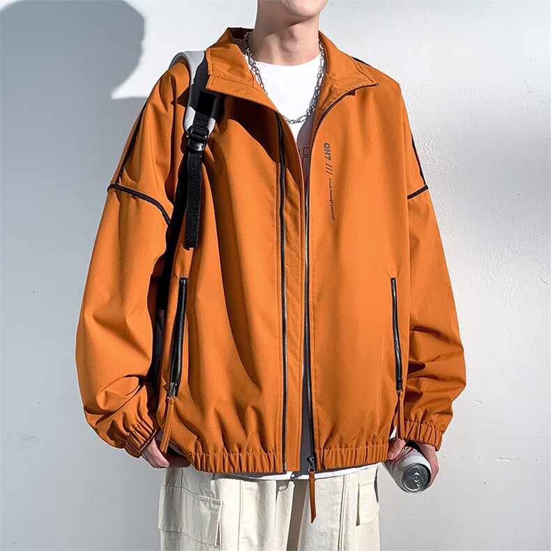 休闲拉链夹克情侣冲锋衣防风衣连帽外套JK452p65,男装夹克,电商D315