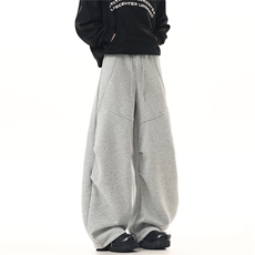 YK358特P42加绒48无影墙冬天加绒加厚褶皱弯刀卫裤休闲运动裤，男装休闲裤，电商A249