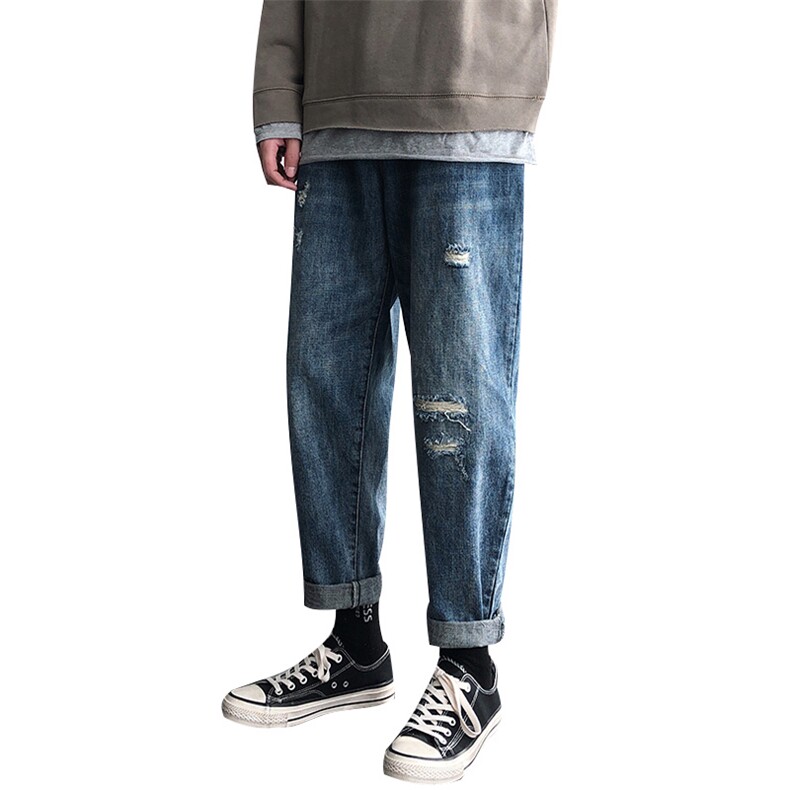 复古直筒破洞牛仔裤男B342-K682-P50控68,男装牛仔裤,电商B342