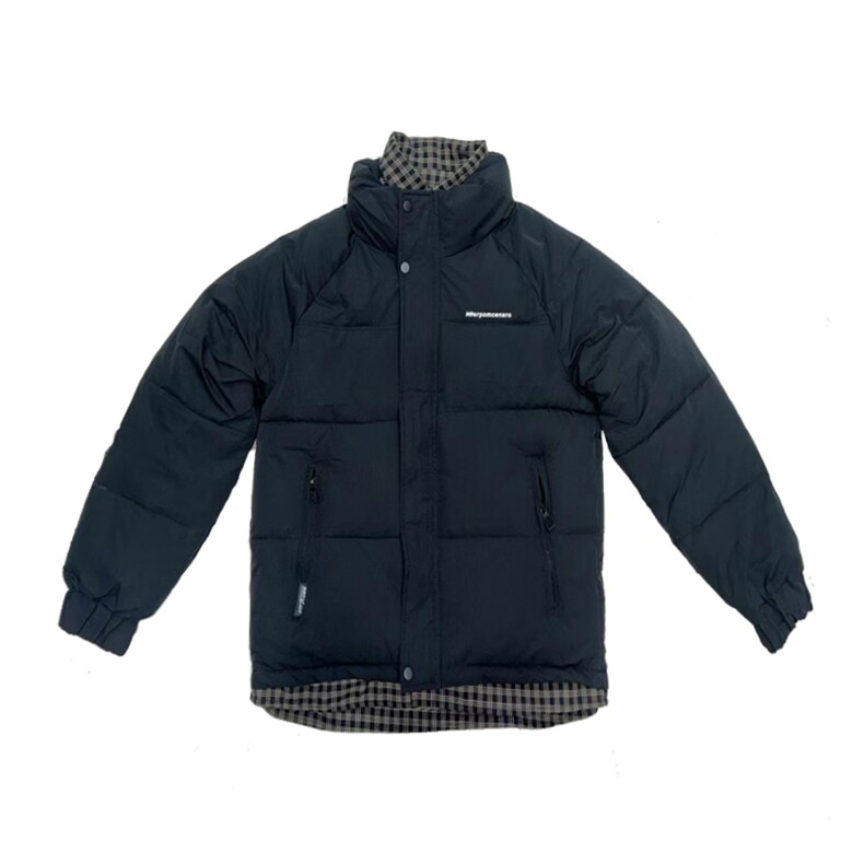 B216M8968P1302025冬装新款男假两件棉衣外套羽绒棉服社会风,男装棉衣,电商B216（原B302）