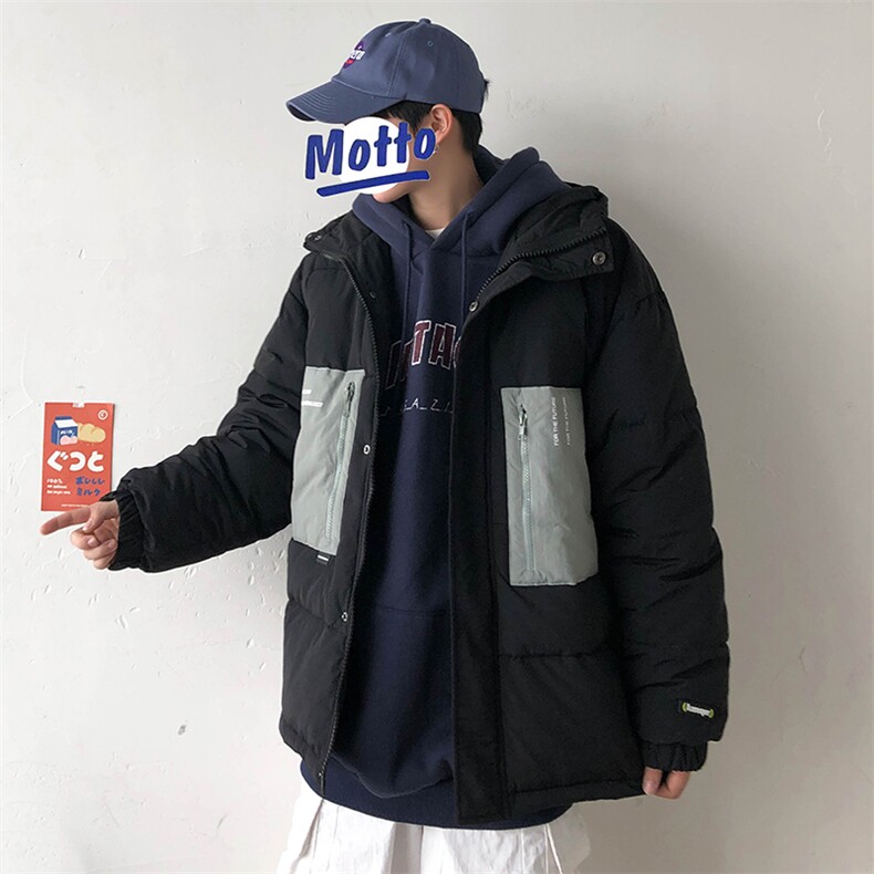 【】A003-HY8009-P130冬装新款撞色修饰连帽棉衣几物1,男装棉衣,电商A003