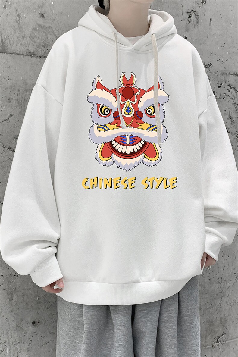 WY2185-P35加绒款-P40纯棉连帽卫衣男大码运动帽衫宽松薄外套男,男装卫衣,电商A040