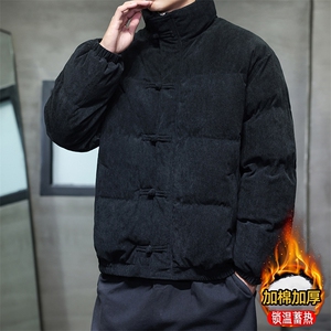 风 立领灯芯绒棉衣男加厚潮盘扣棉衣 xz815-503p145图片