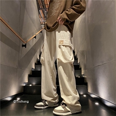 港风秋季新款大口袋工装裤INS宽松直筒休闲裤B315-K23396-p55控68，男装工装外套，电商B315