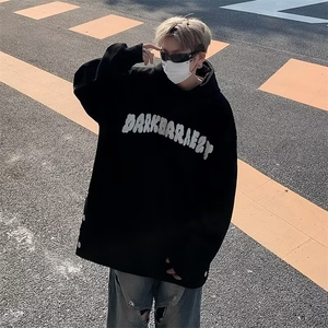 春季青少年套头潮流宽松型美式潮牌连帽卫衣男女同款EG111/P65图片