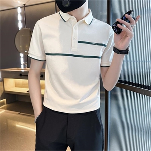 2026夏季织带设计短袖T恤翻领Polo衫半袖高级感上衣T0240-P48图片
