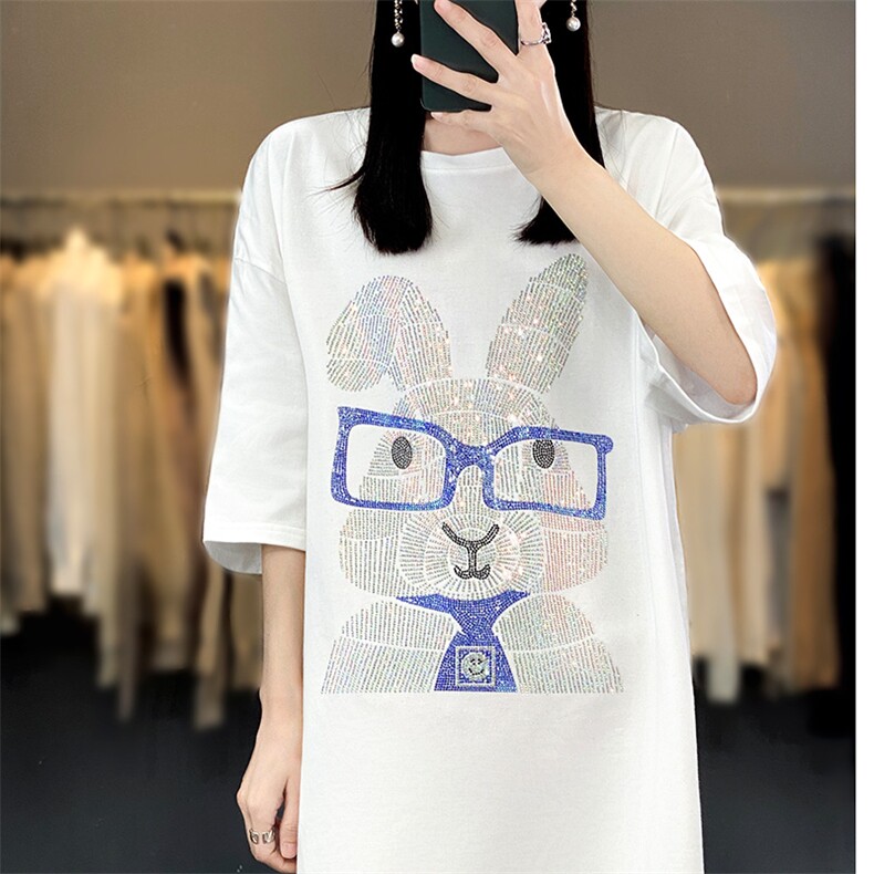 2025年秋季五分袖修身型中长款圆领短袖纯色日常时尚百搭,女装T恤,蒙亿羊绒