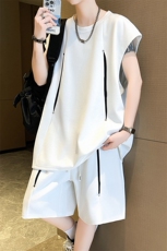 XZ210-1-2568-P50夏季短袖套装，男装休闲套装，星座210-1