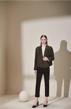 【现货】21秋冬新款复古格纹呢子大衣短款，其它，"JINI PIUS及加"