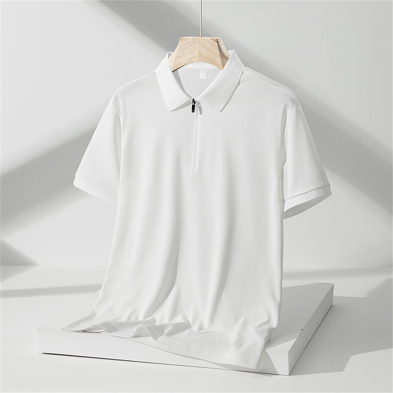 无痕冰丝Polo衫男士短袖2023夏季新款翻领T恤休闲速干半袖上衣服图片