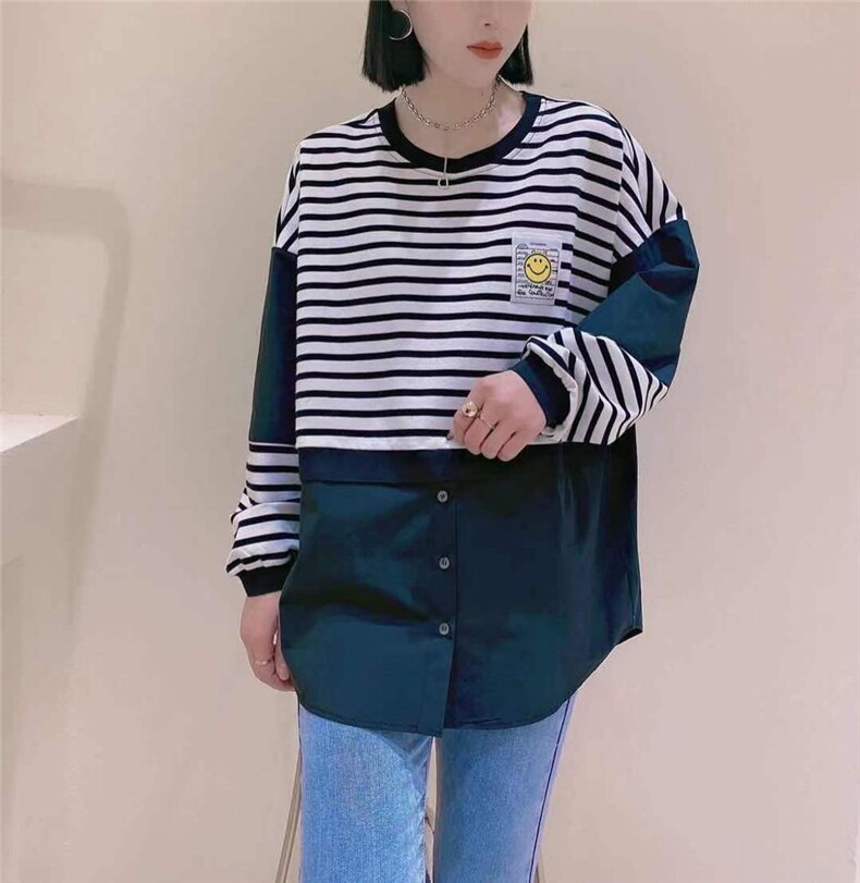 笑脸衬衣，女装，咖啡色