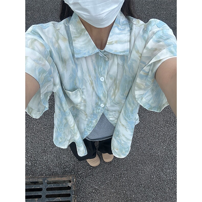 2025夏季新款港风夏威夷冰丝沙滩衬衫印花短袖CS309-P30,男装T恤,星座301C-5