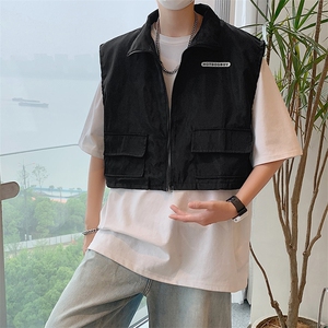 街头潮流机能风战术马甲背心男工装夏季无袖坎肩马夹MJ032-P45图片