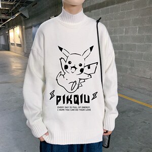 M18078-P45 加绒款-P65半高领毛衣男士大码针织衫男毛线衣男图片
