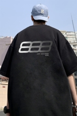 量大优可提供视频2024夏新美式短袖T恤HD019-1-T24232-P18，男装T恤，电商019-1