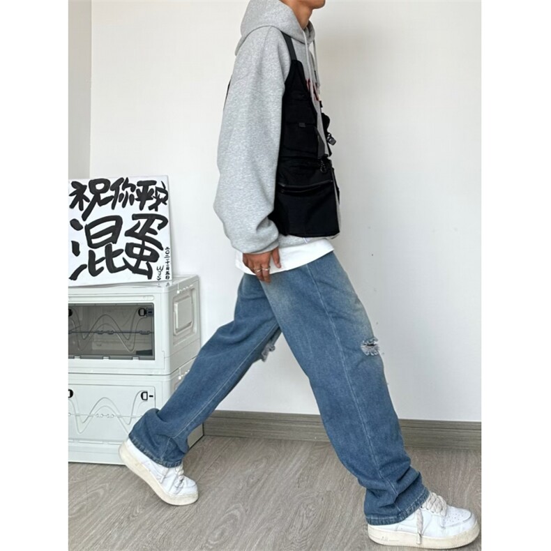 美式牛仔裤男款秋季长裤潮HB19P45,男装牛仔裤,星座1116-2