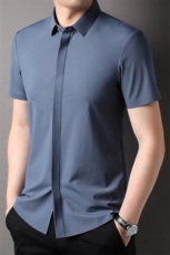 YSWS24713男士2023年夏季新款百搭衬衫男短袖商务休闲衬衣男P72，男装衬衫，电商B360