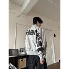 C316HXD12P98春装新款皮质刺绣夹克短款字母时尚外套夹克衫，男装夹克，电商C316