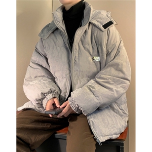 学院风冬装新款连帽加厚棉服外套潮大码学生棉袄外套 D230-P138图片