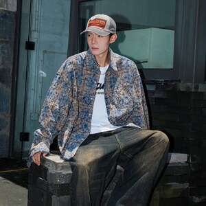 2026港风格子长袖衬衫男大码大码M-5XL休闲外套男CS77901P55控88，男装衬衫，星座227-7