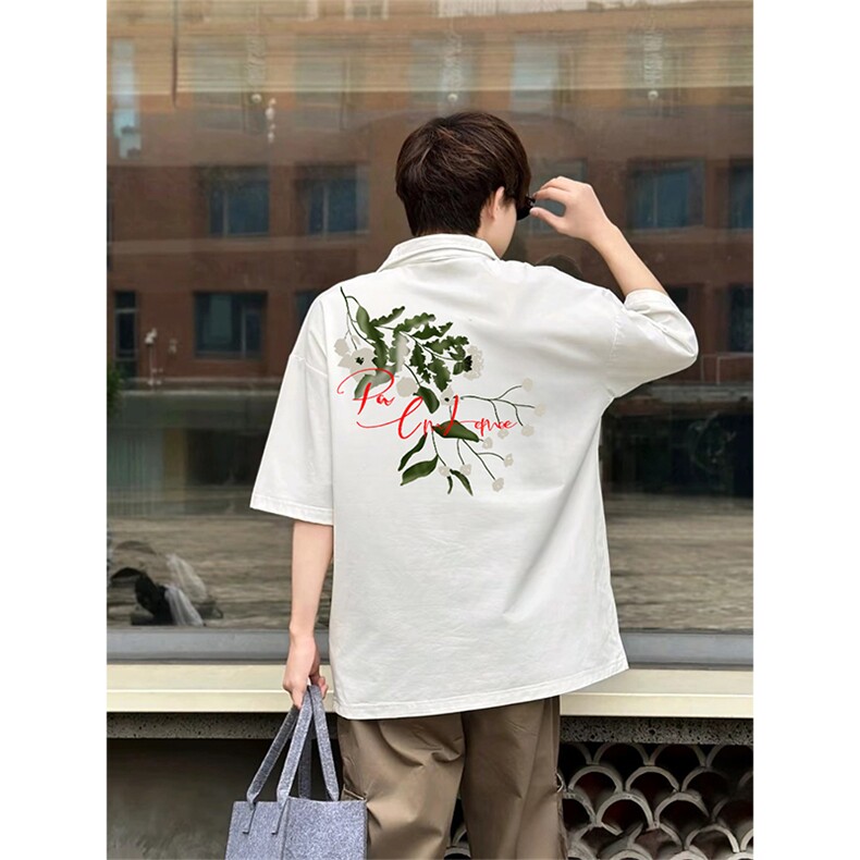 抖音得物供货现货网眼透气翻领T恤美式宽松潮牌短袖POLO衫APL19,男装T恤,电商A443