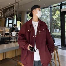 潮牌设计感飞行员夹克春秋季美式vibe工装外套男宽松W7936-P58，男装夹克，星座512-4