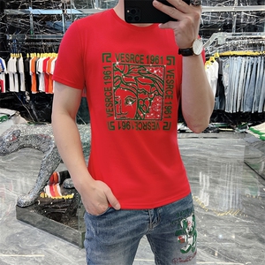 新款时尚高端精品欧货夏季男T恤短袖潮流抖音A227B-A-717-P48图片