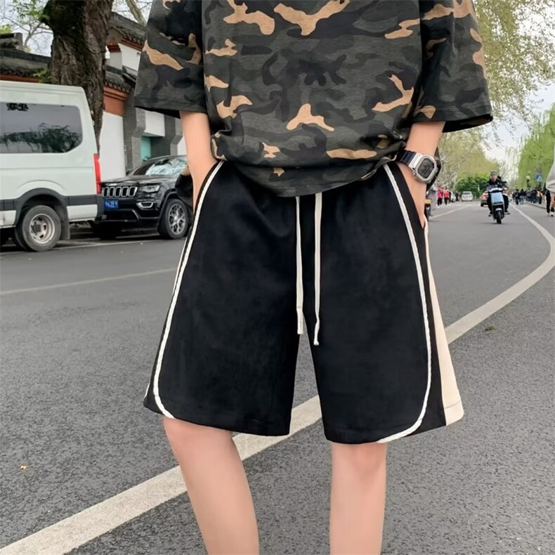 宽松型夏季潮哈伦裤五分裤男时尚潮牌青春流行百搭微弹休闲裤简约,男装休闲裤,四季星座218-1