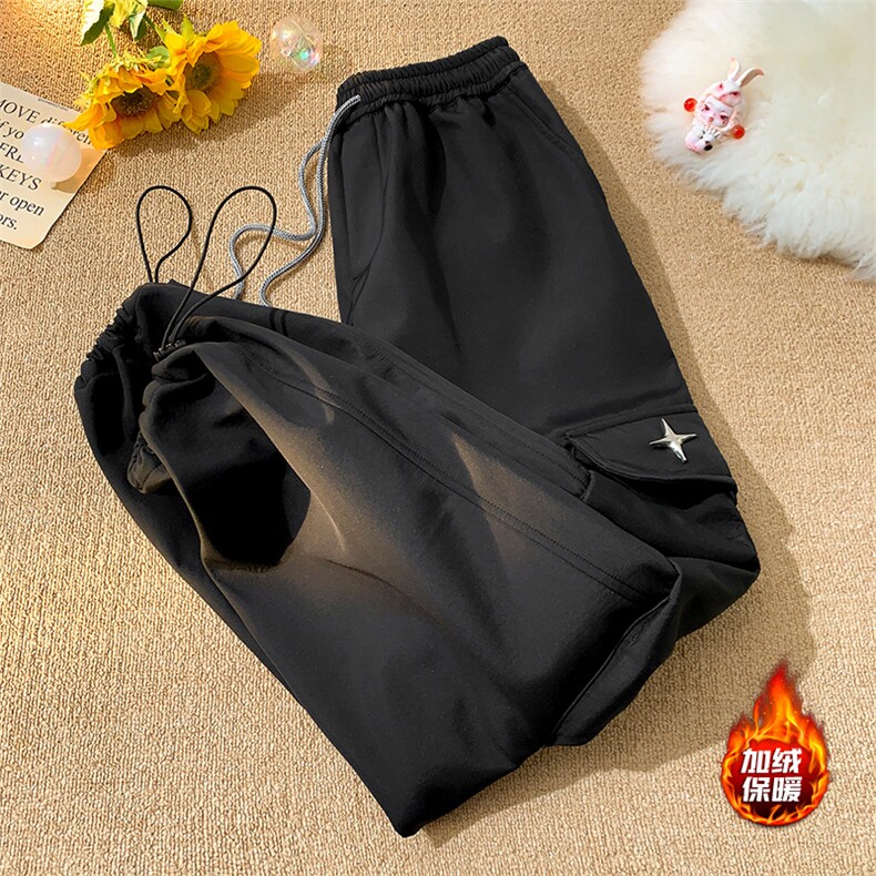 保暖摇粒绒D2196-TP50控价68冬季时尚刺绣长裤加绒加厚休闲裤,男装休闲裤,电商A102-1