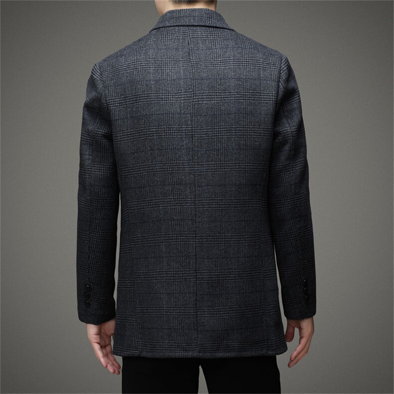 BZA6628钱塘2020-2新款男士水貂领羽绒脱卸羊毛呢派克服外套P260,男装毛呢大衣,钱塘207-2