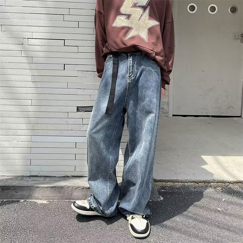 牛仔裤男秋季潮大码休闲裤子高街N5034P43,男装牛仔裤,星座1116-2