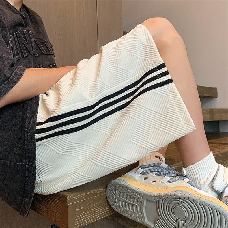 侧边竖条纹短裤X5511-TP30控价48 潮牌篮球五分卫裤侧边条纹短裤图片