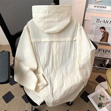 户外轻薄防晒衣男新款透气连帽冲锋衣薄外套宽松防晒服JK825P45，男装夹克，星座1013-5
