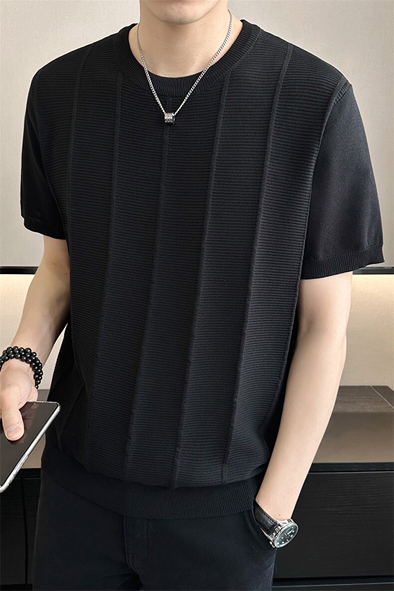 店主风~夏季冰丝薄款针织短袖T恤T2004/P55,男装T恤,电商B331