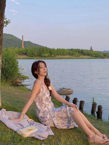 定制花色吊带裙，女装背心吊带，TWO LAPS