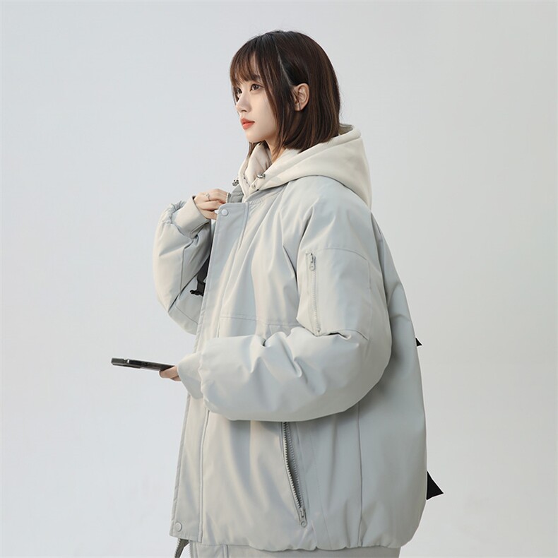 美式假两件棉服外套男2026秋冬校园风宽松棉衣夹克A436-2583-P95,男装夹克,电商A436