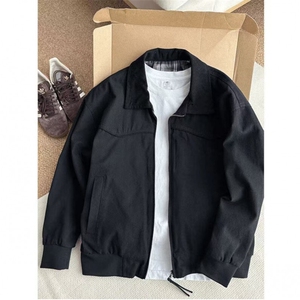 秋季大货拼色衬衫领纯棉宽松夹克男上衣外套DSA157B-J182-P75图片