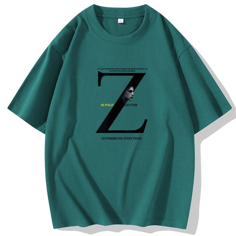 量大有差价2025夏季新款现货潮流青少年字母印花短袖T恤DT001-P10,男装T恤,星座1816-1（原1210-1）