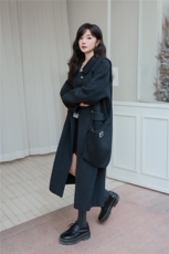 双面羊绒大衣女2025新款秋冬季小个子宽松直筒呢子毛呢外套，女装羊绒大衣，2C218