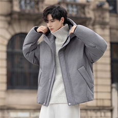 设计师款羽绒服冬季新款白鸭绒保暖连帽羽绒外套男5212-P415控698，男装羽绒服，电商A355（原A415）