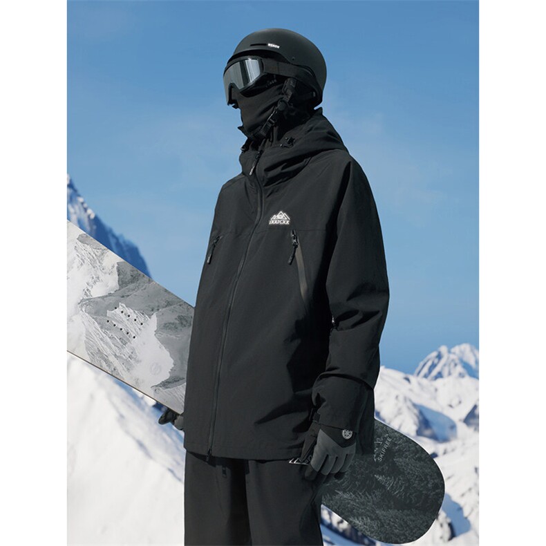 2025冬户外防水防风保暖男女中性风加绒加厚连帽滑雪服HF93-P185,男装棉衣,电商A001-1