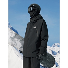 2025冬户外防水防风保暖男女中性风加绒加厚连帽滑雪服HF93-P185，男装棉衣，电商A001-1