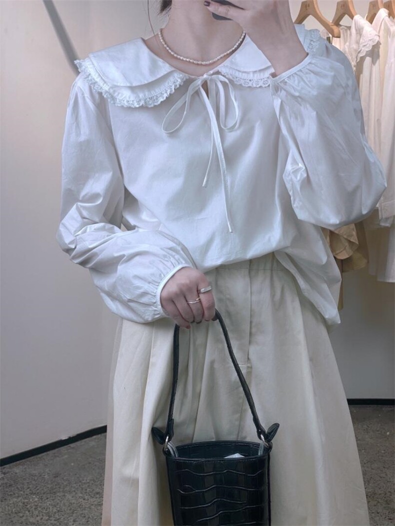 小领衬衫，女装衬衫，驿谷